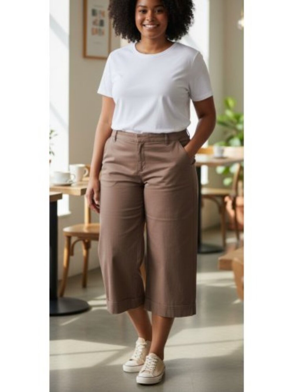 STYLE & CO (Macy’s) Brown Stretch Capri Chinos Womans Size 18W